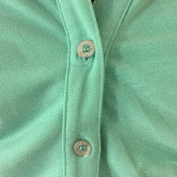 Sale 3/15 Cute work top turquoise - Picture 3 of 4